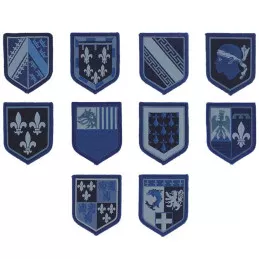 Ecussons de Régions Brodés Basse Visibilité Bleu