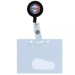 Porte-carte Professionnel avec enrouleur Police