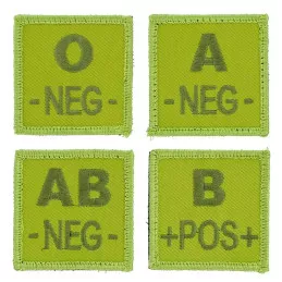 Insigne de Groupe Sanguin brodé Vert