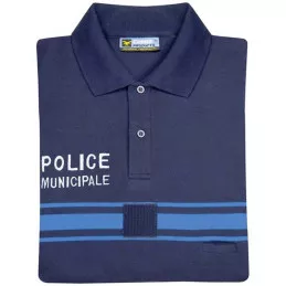Polo Police Municipale Manches Courtes Bleu Marine