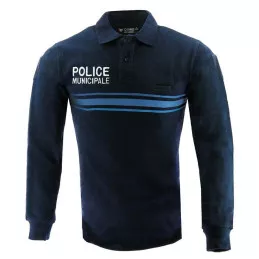Polo Police Municipale Manches Longues Bleu Marine