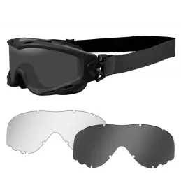 Pack Masque Balistique Spear WILEY X Noir Incolore/Fumé