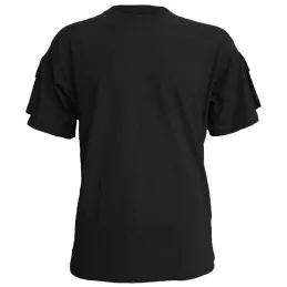 T-shirt US manches courtes Noir avec Poches sur Manches