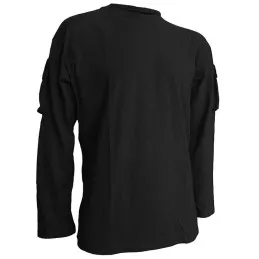 T-shirt US manches longues Noir avec Poches sur Manches