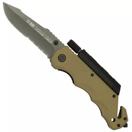 Couteau de poche tactique modèle 19540 RUI/K25 avec LED et allume-feux